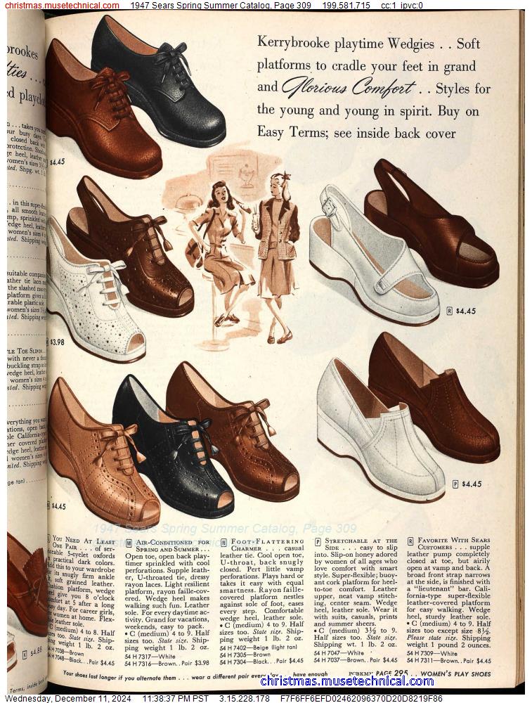 1947 Sears Spring Summer Catalog, Page 309