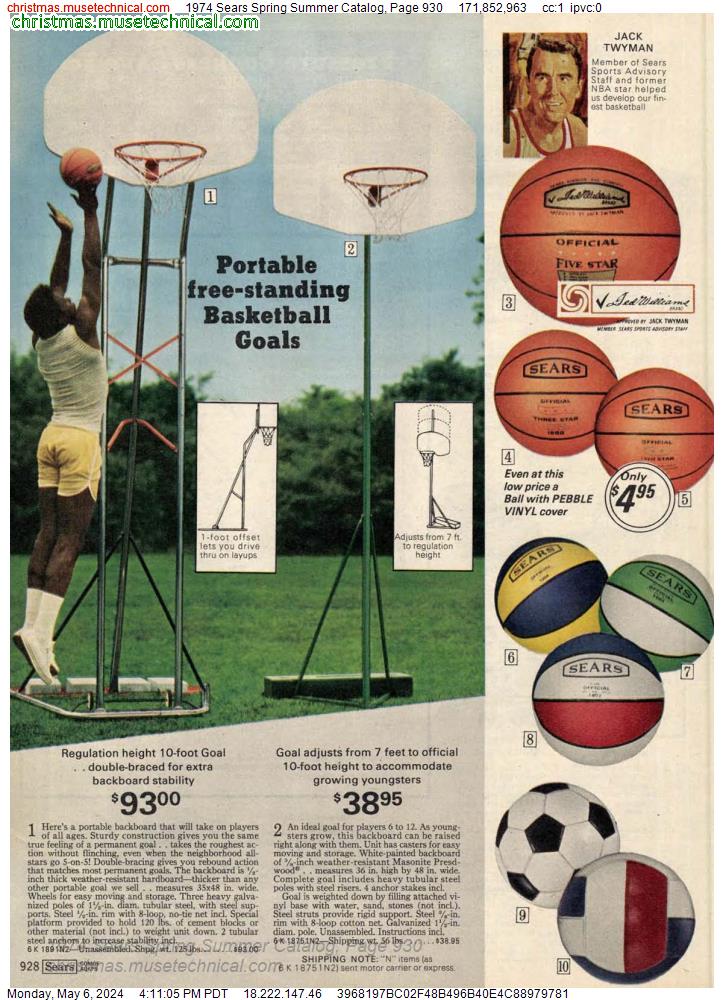 1974 Sears Spring Summer Catalog, Page 930
