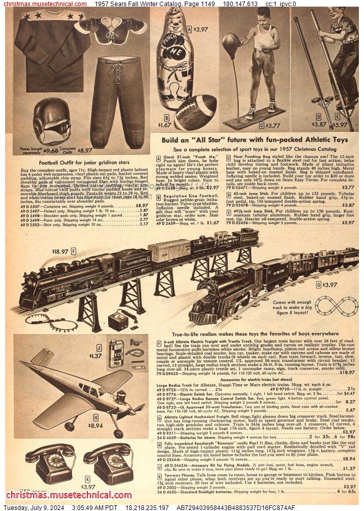 1957 Sears Fall Winter Catalog, Page 1149