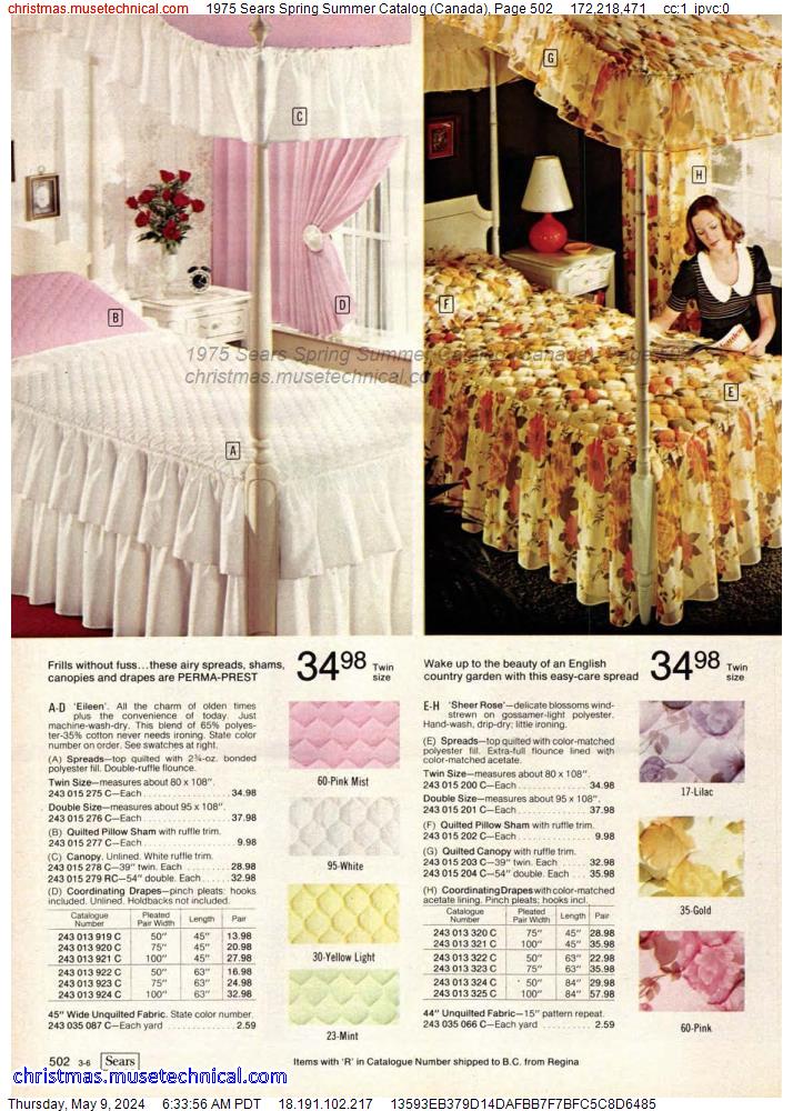 1975 Sears Spring Summer Catalog (Canada), Page 502