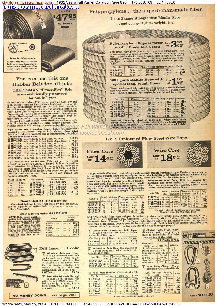 1962 Sears Fall Winter Catalog, Page 896