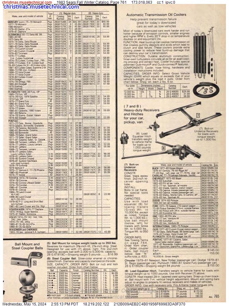 1983 Sears Fall Winter Catalog, Page 761