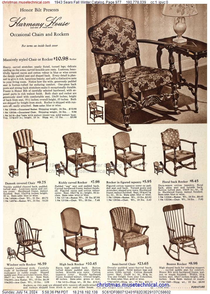 1943 Sears Fall Winter Catalog, Page 977