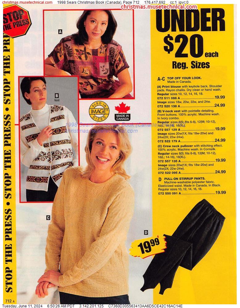 1998 Sears Christmas Book (Canada), Page 712
