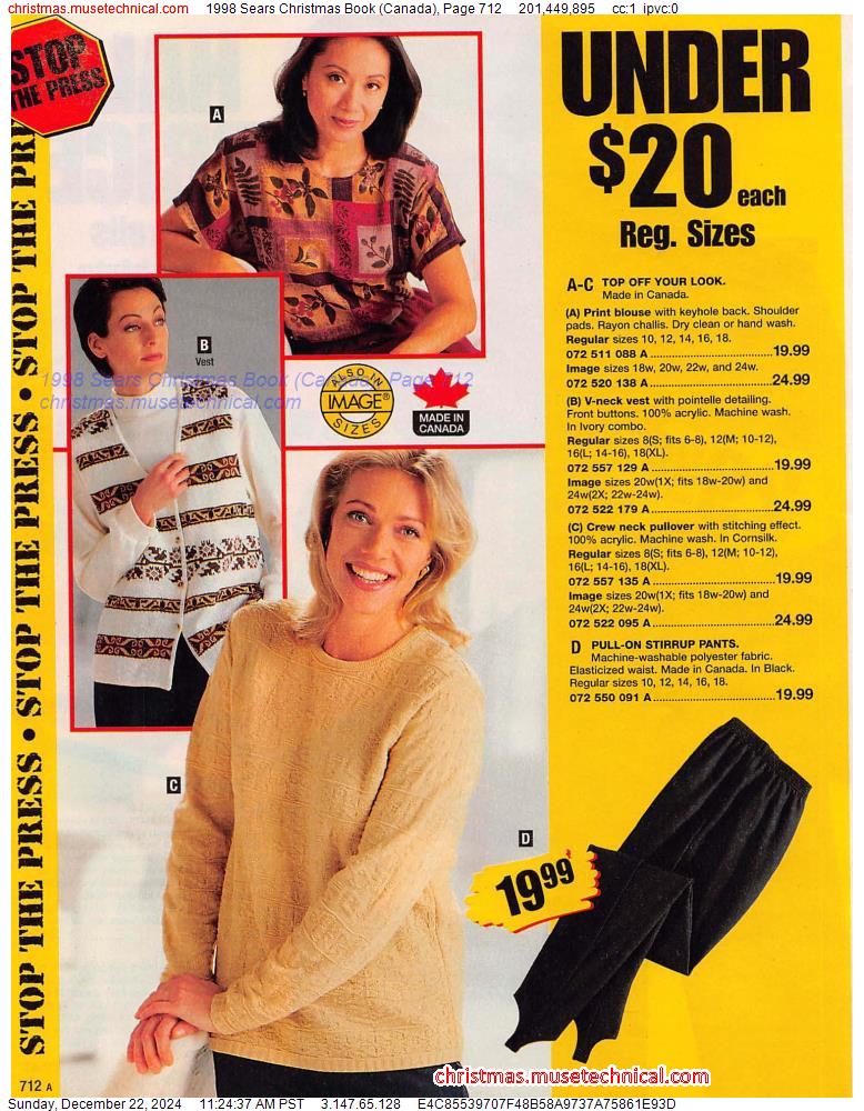 1998 Sears Christmas Book (Canada), Page 712