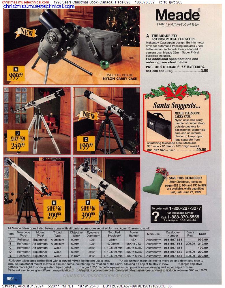 1998 Sears Christmas Book (Canada), Page 698