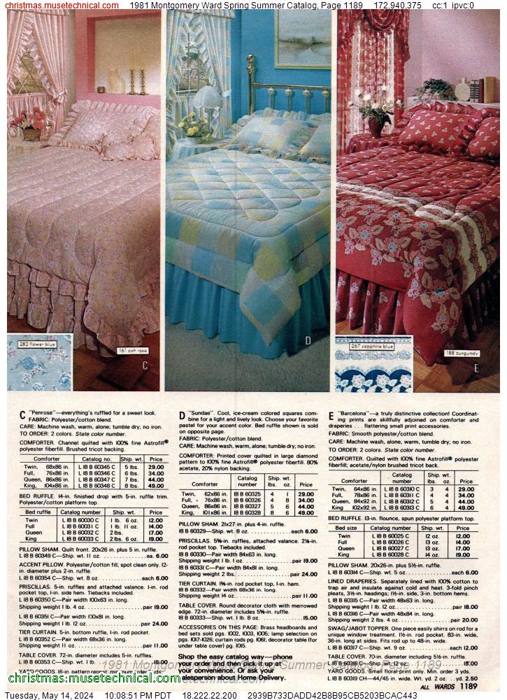 1981 Montgomery Ward Spring Summer Catalog, Page 1189