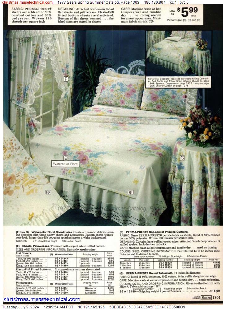 1977 Sears Spring Summer Catalog, Page 1303
