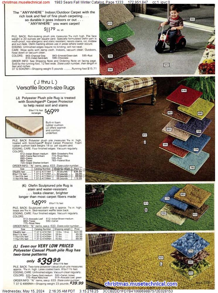 1983 Sears Fall Winter Catalog, Page 1333