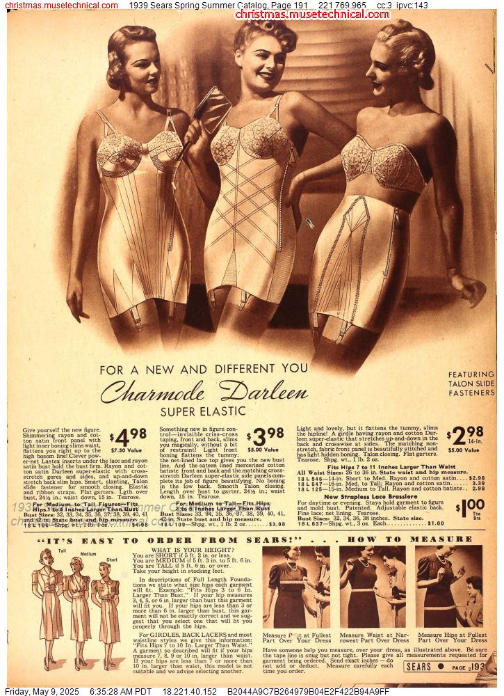 1939 Sears Spring Summer Catalog, Page 191