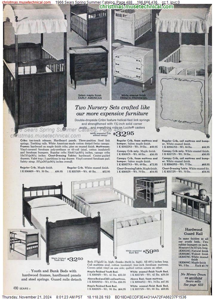 1966 Sears Spring Summer Catalog, Page 488