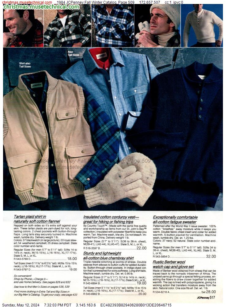 1984 JCPenney Fall Winter Catalog, Page 509