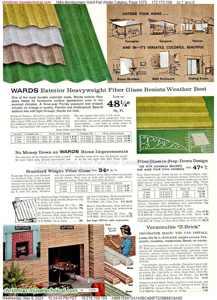 1964 Montgomery Ward Fall Winter Catalog, Page 1375