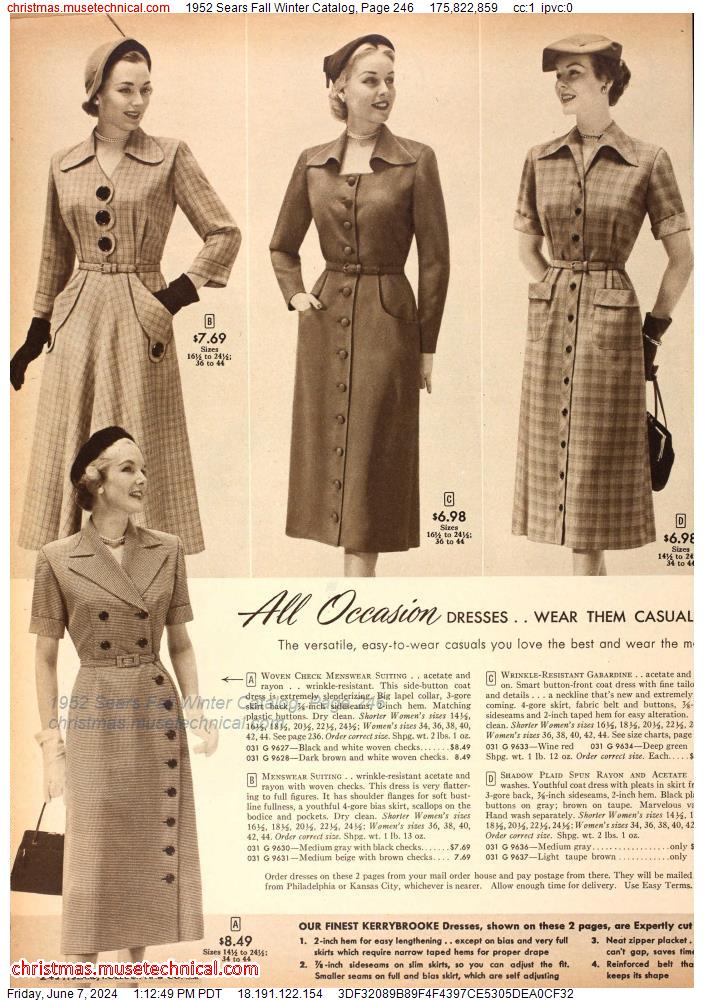 1952 Sears Fall Winter Catalog, Page 246