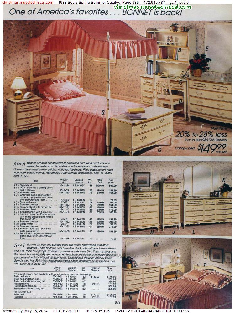 1988 Sears Spring Summer Catalog, Page 939