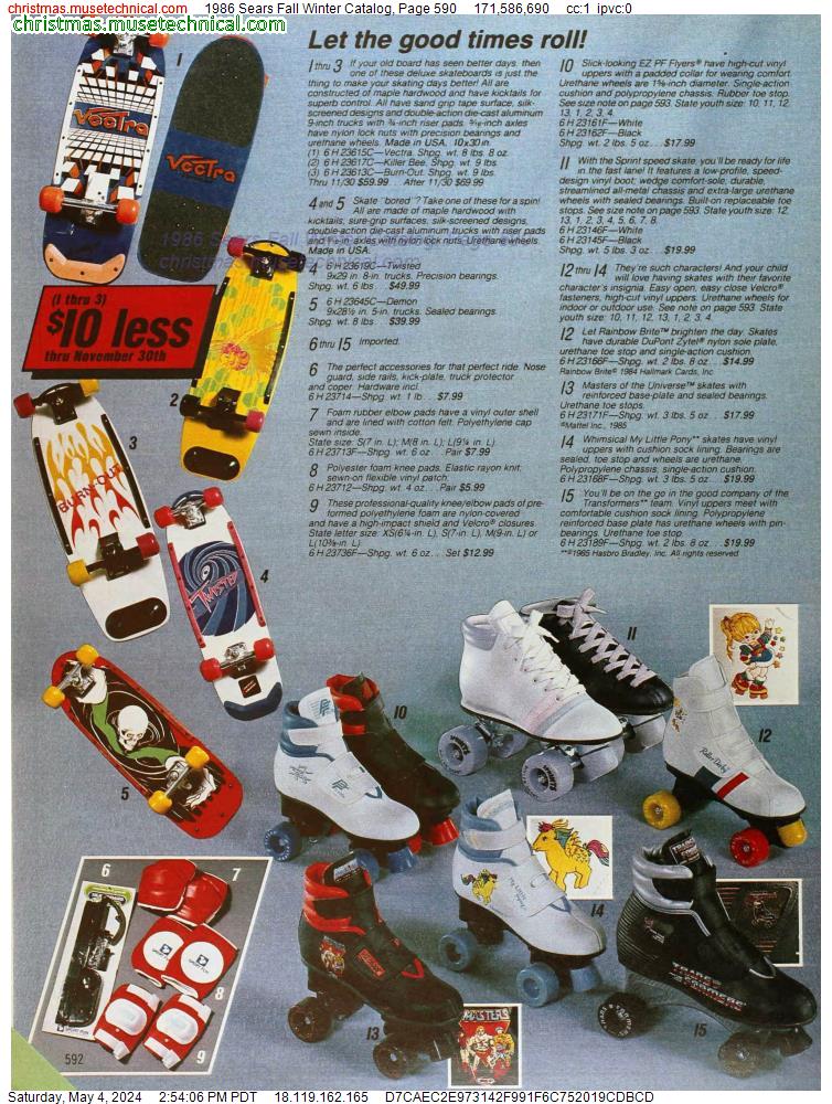 1986 Sears Fall Winter Catalog, Page 590