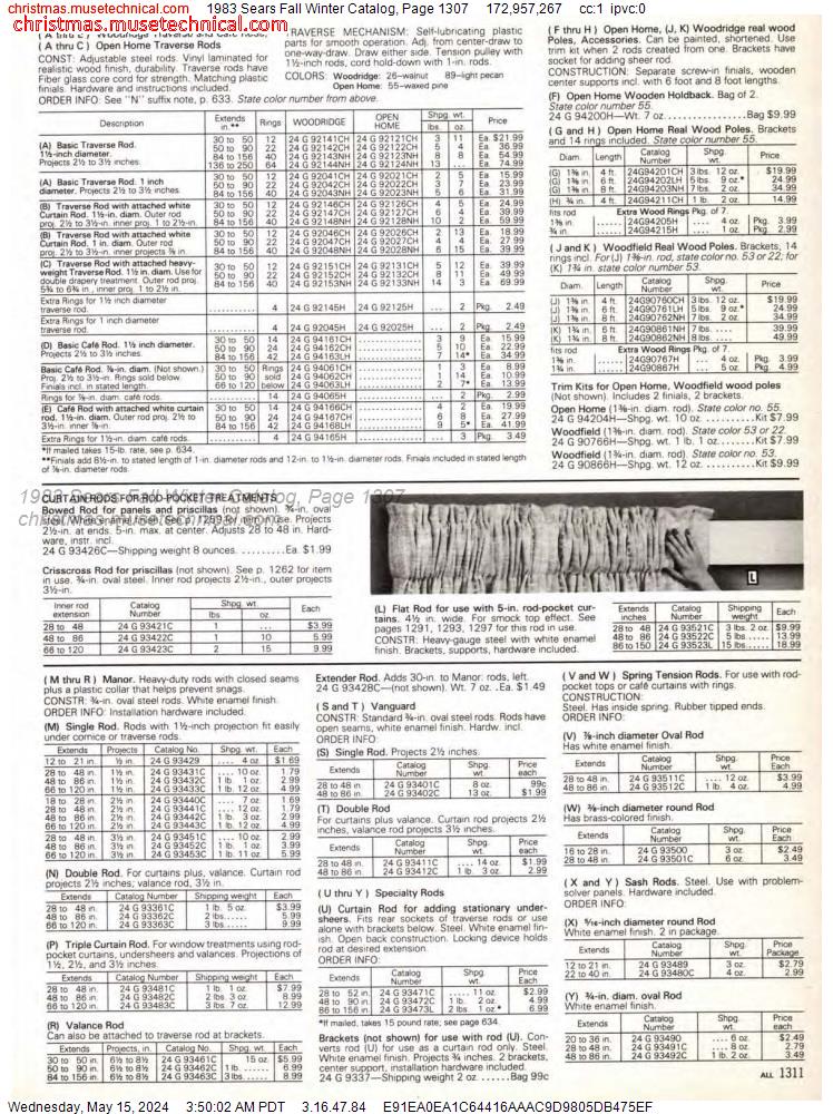 1983 Sears Fall Winter Catalog, Page 1307