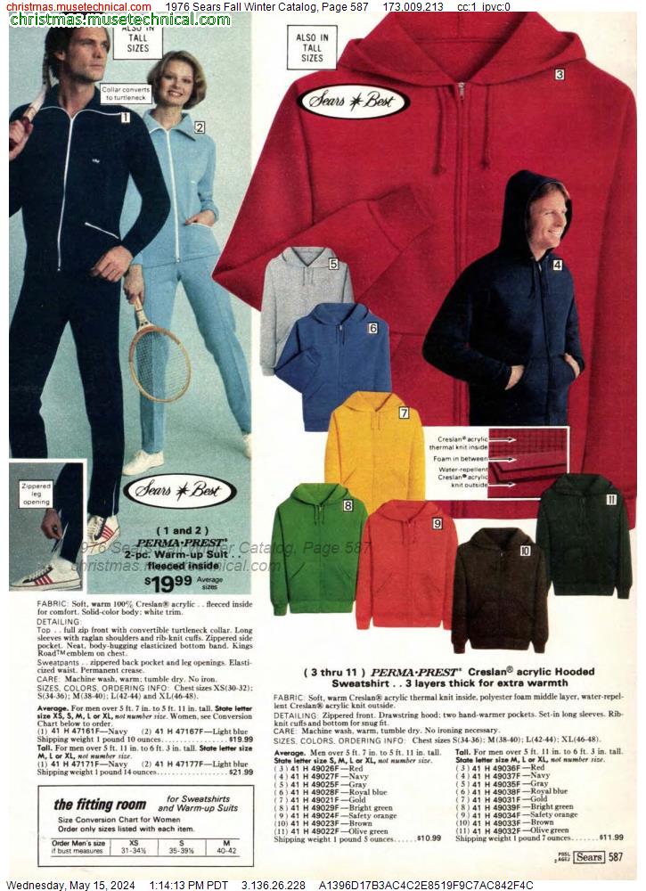 1976 Sears Fall Winter Catalog, Page 587