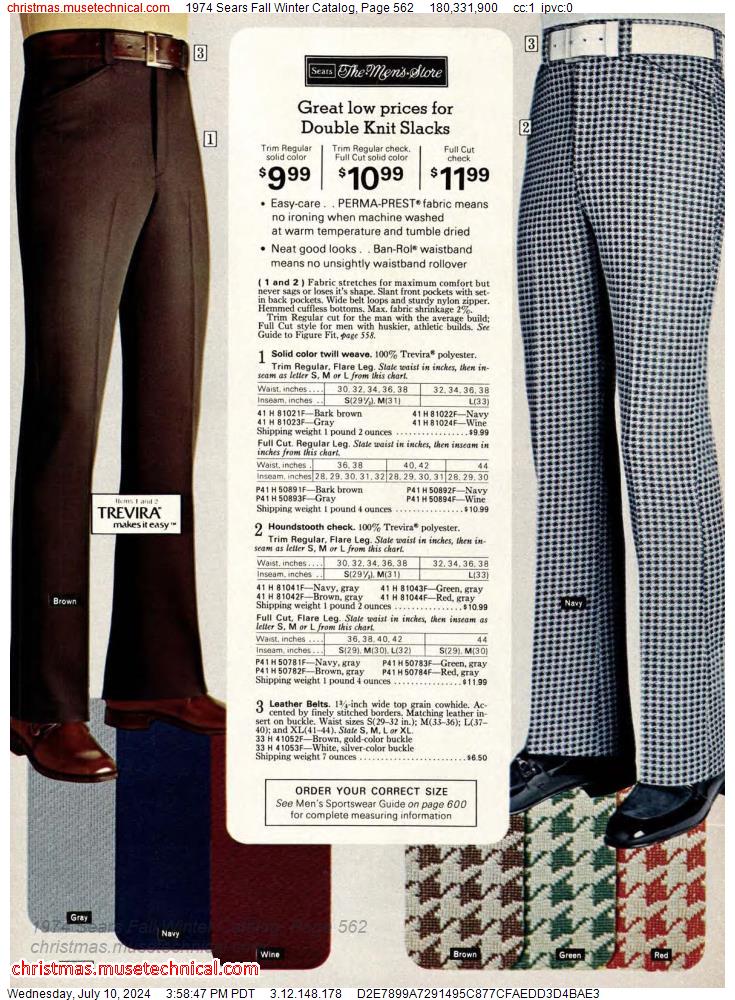 1974 Sears Fall Winter Catalog, Page 562