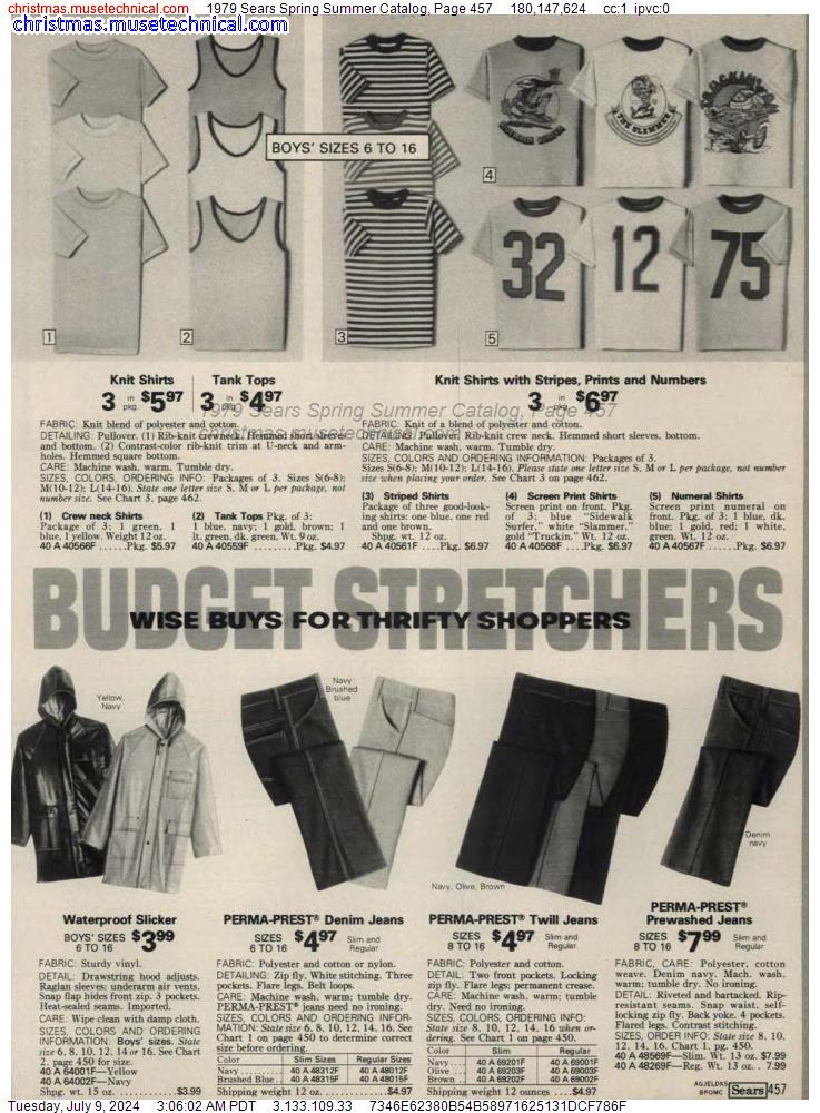 1979 Sears Spring Summer Catalog, Page 457