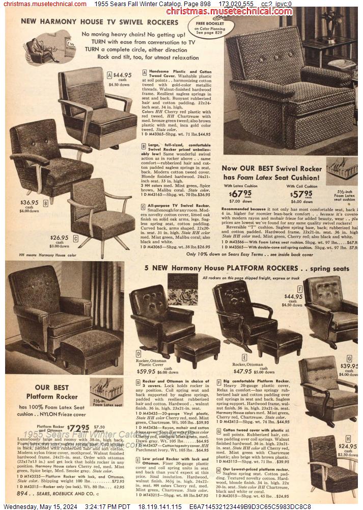 1955 Sears Fall Winter Catalog, Page 898