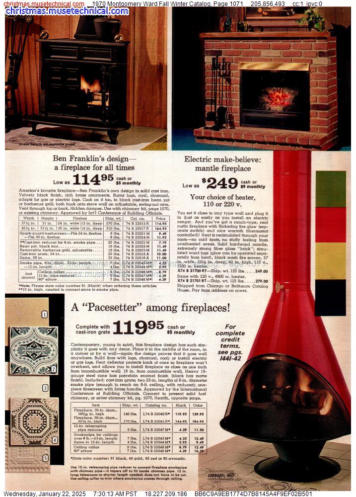 1970 Montgomery Ward Fall Winter Catalog, Page 1071