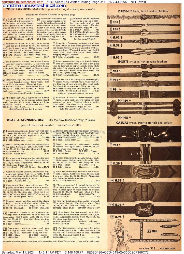 1948 Sears Fall Winter Catalog, Page 311