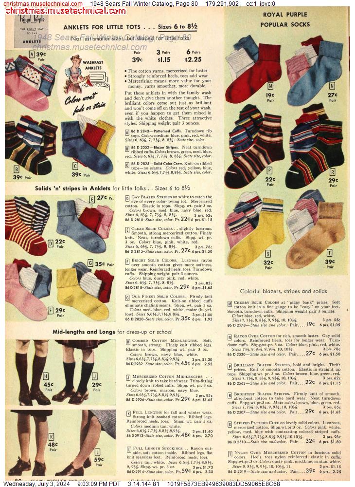 1948 Sears Fall Winter Catalog, Page 80