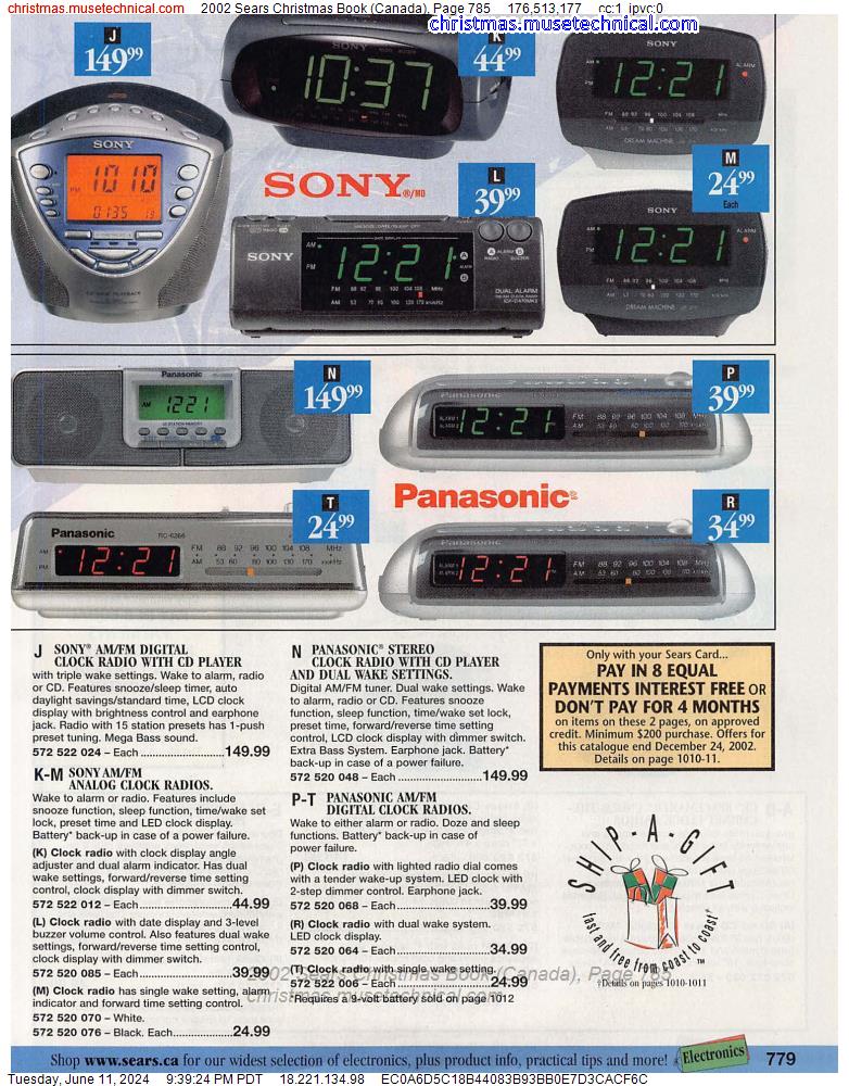 2002 Sears Christmas Book (Canada), Page 785