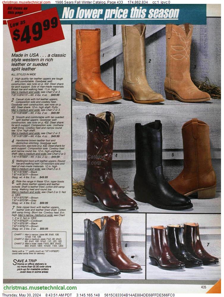 1986 Sears Fall Winter Catalog, Page 433