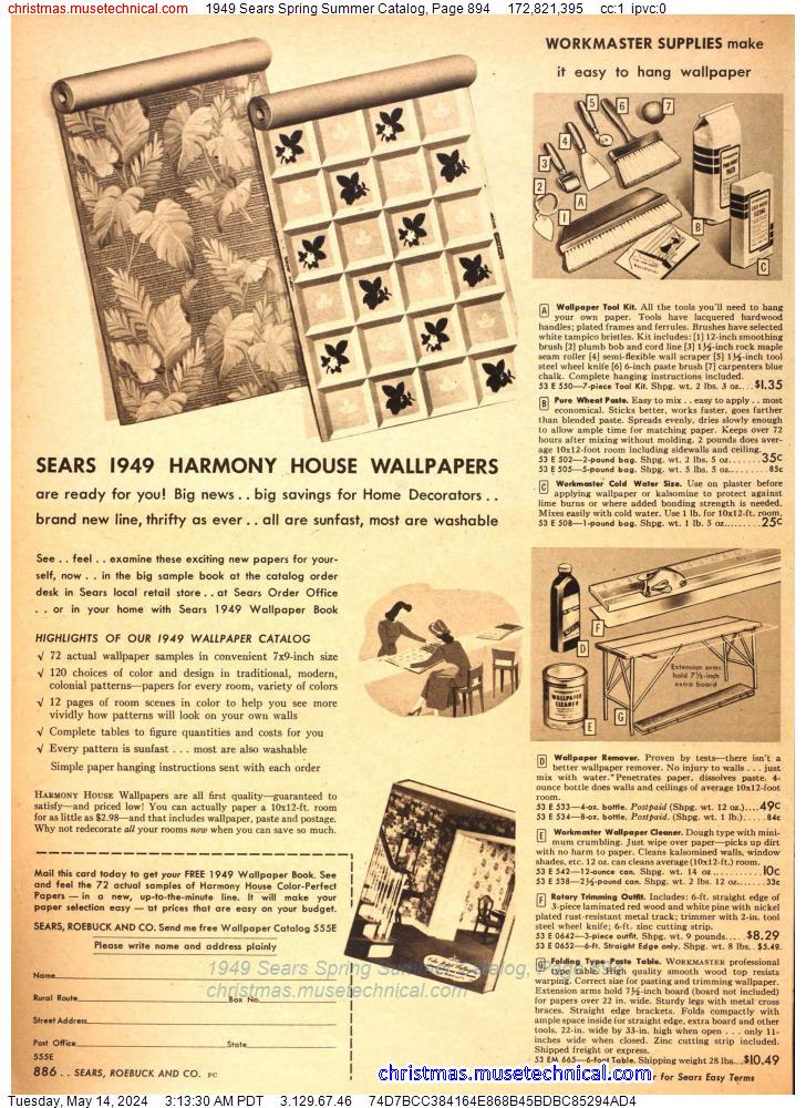 1949 Sears Spring Summer Catalog, Page 894