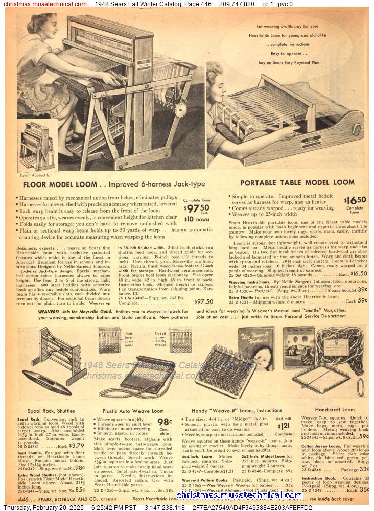 1948 Sears Fall Winter Catalog, Page 446