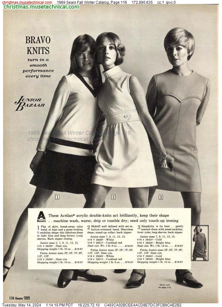 1969 Sears Fall Winter Catalog, Page 116
