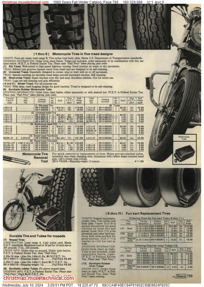 1980 Sears Fall Winter Catalog, Page 795