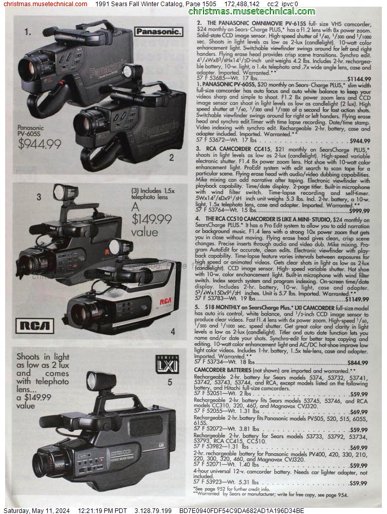 1991 Sears Fall Winter Catalog, Page 1505