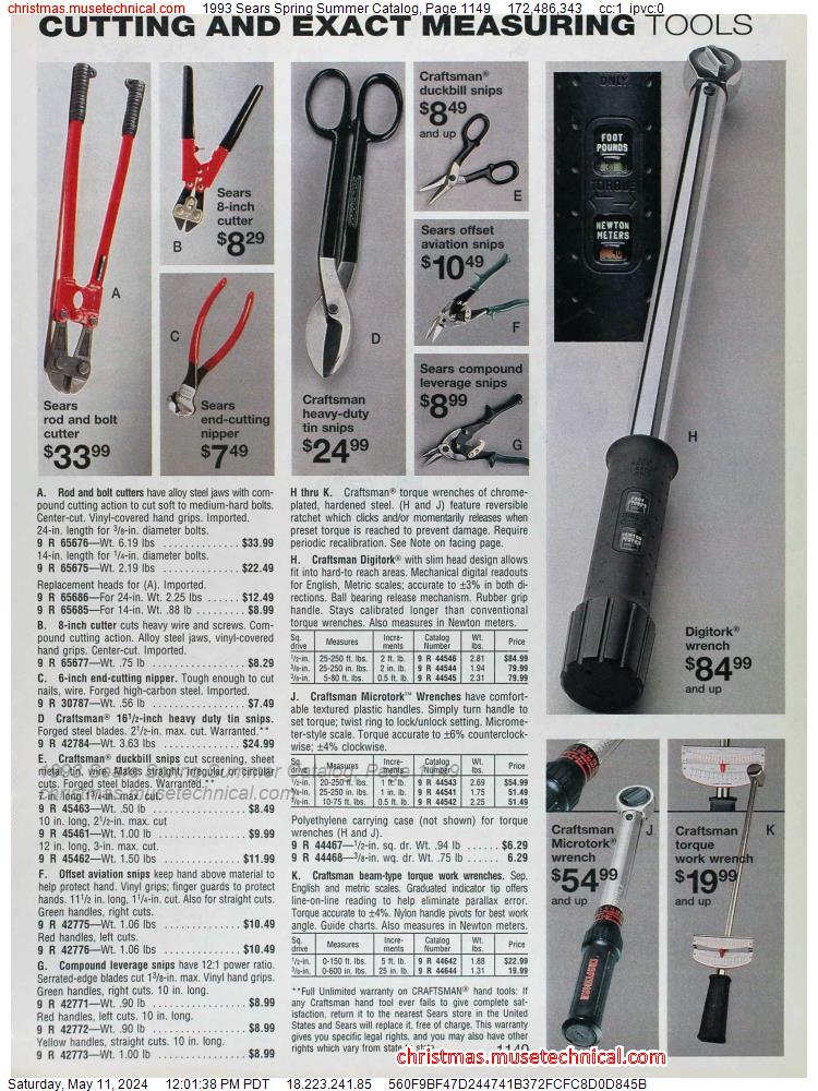 1993 Sears Spring Summer Catalog, Page 1149