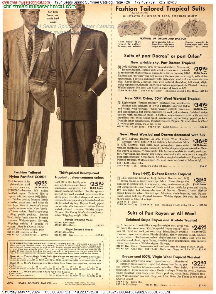 1954 Sears Spring Summer Catalog, Page 426