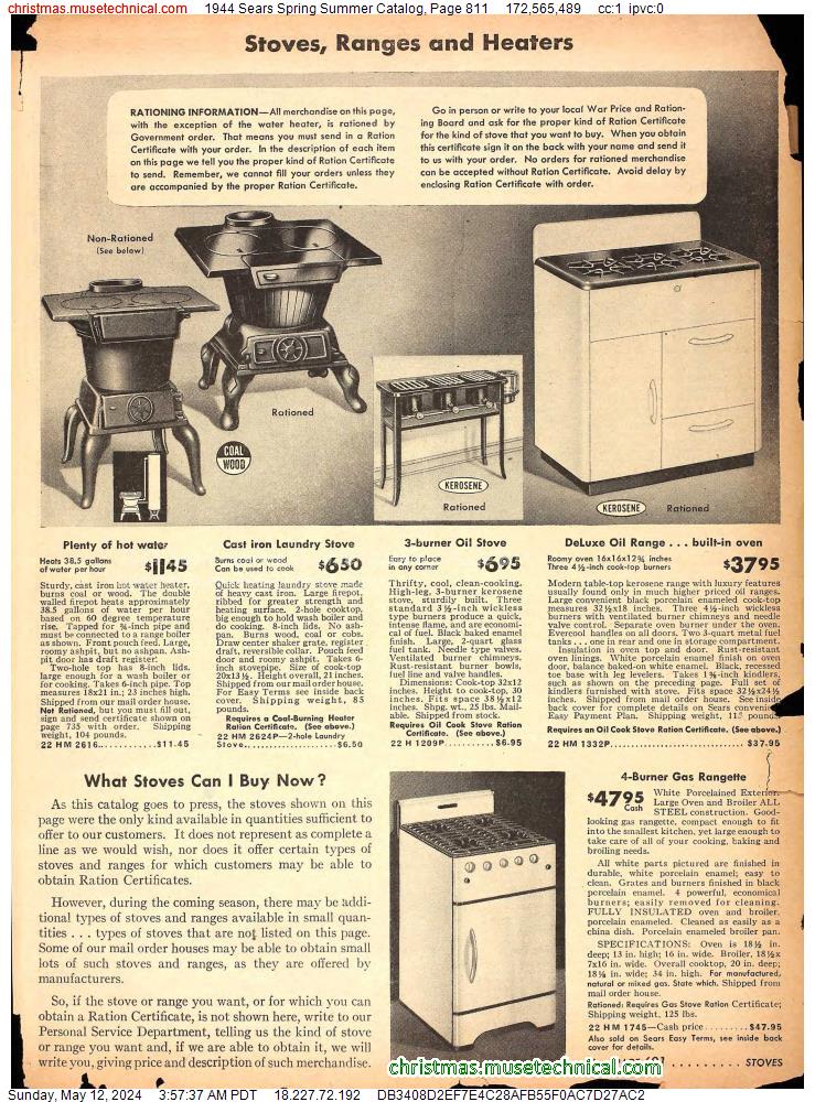1944 Sears Spring Summer Catalog, Page 811