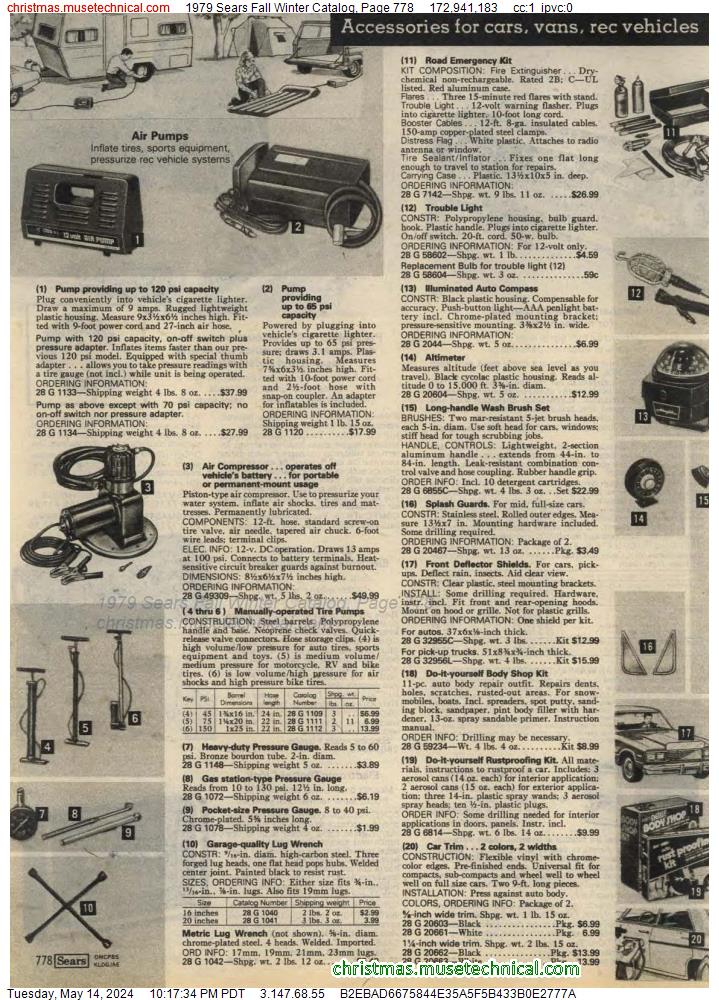 1979 Sears Fall Winter Catalog, Page 778