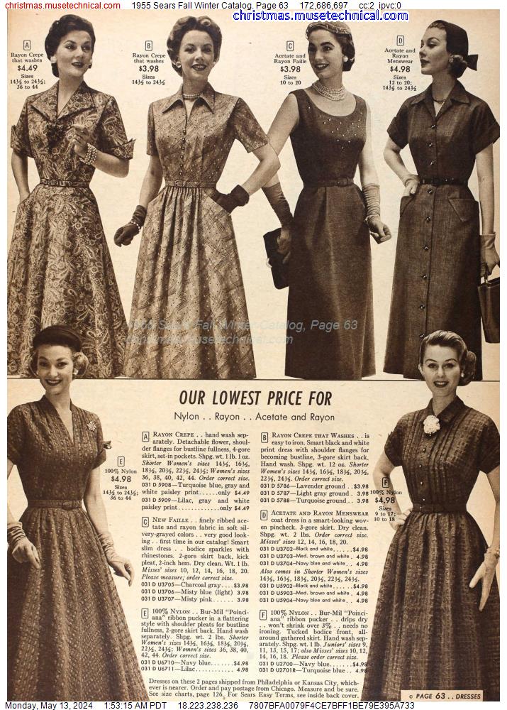 1955 Sears Fall Winter Catalog, Page 63