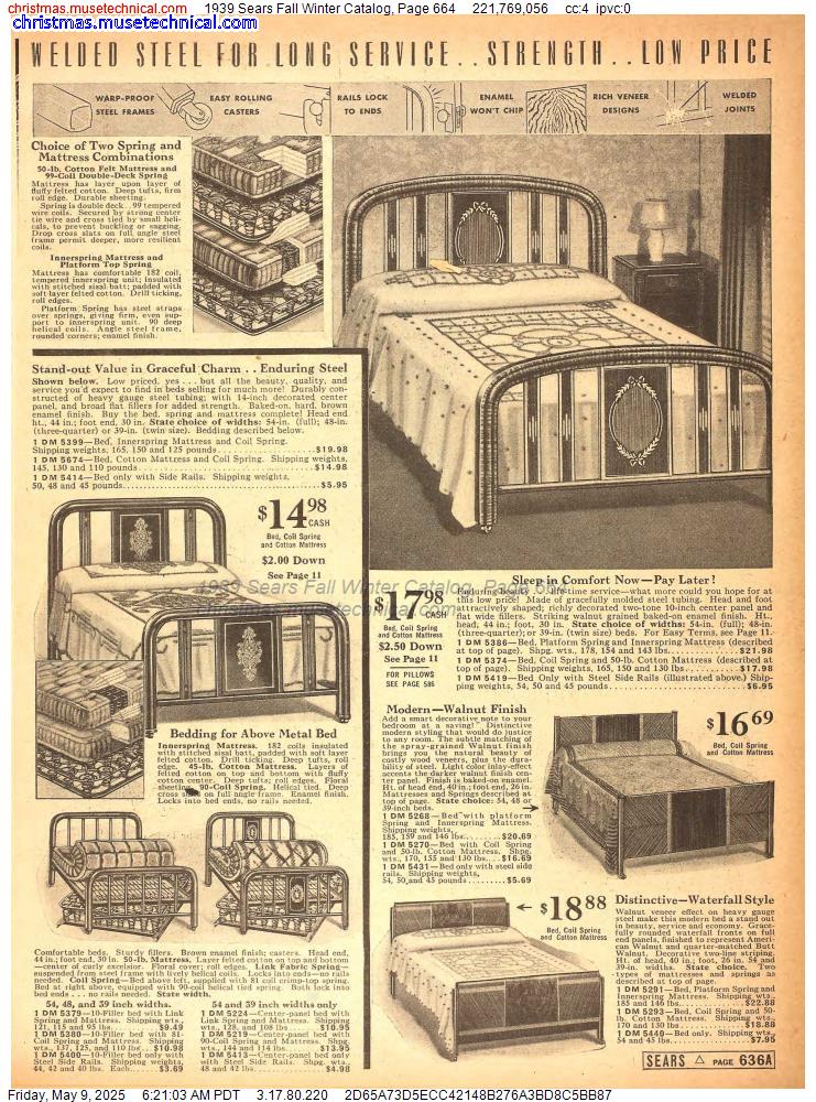 1939 Sears Fall Winter Catalog, Page 664