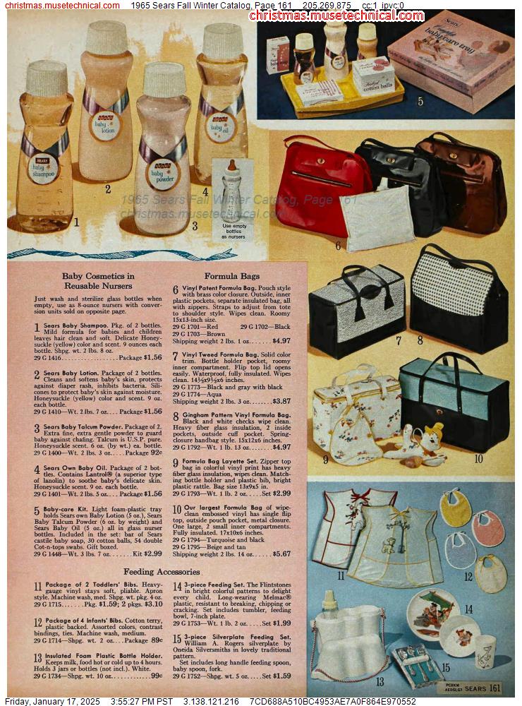 1965 Sears Fall Winter Catalog, Page 161