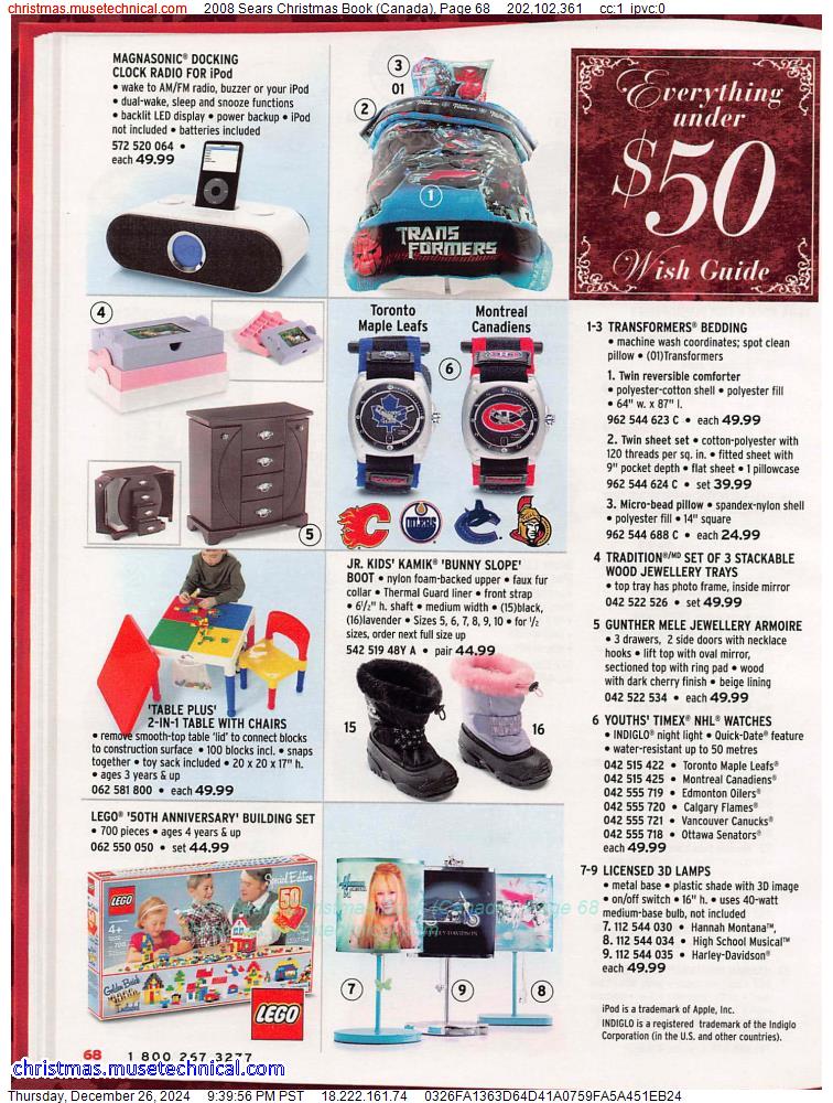 2008 Sears Christmas Book (Canada), Page 68