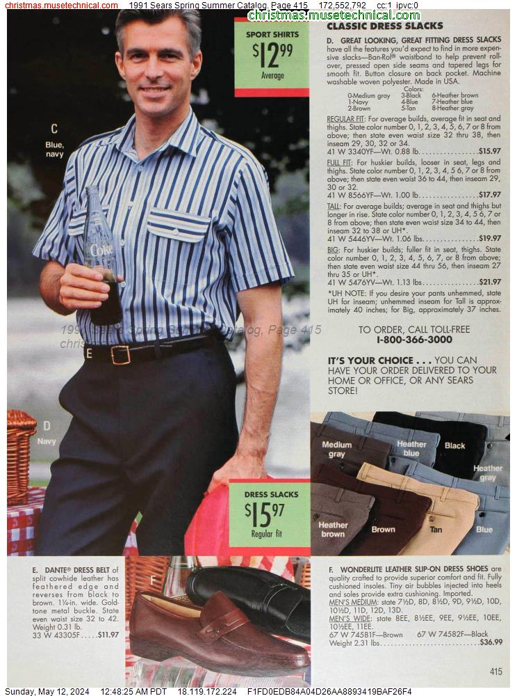 1991 Sears Spring Summer Catalog, Page 415