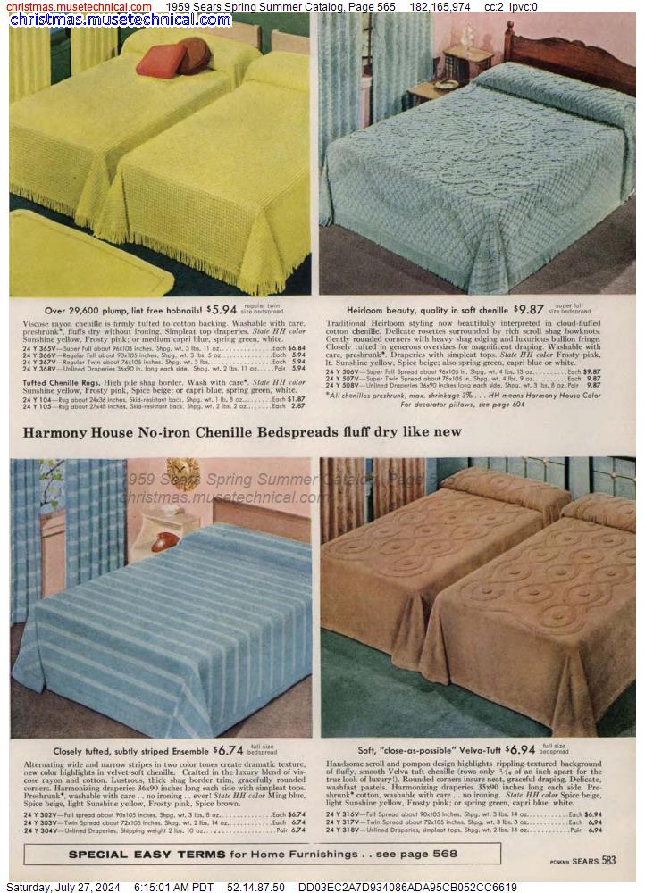 1959 Sears Spring Summer Catalog, Page 565