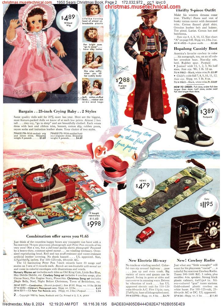 1950 Sears Christmas Book, Page 2