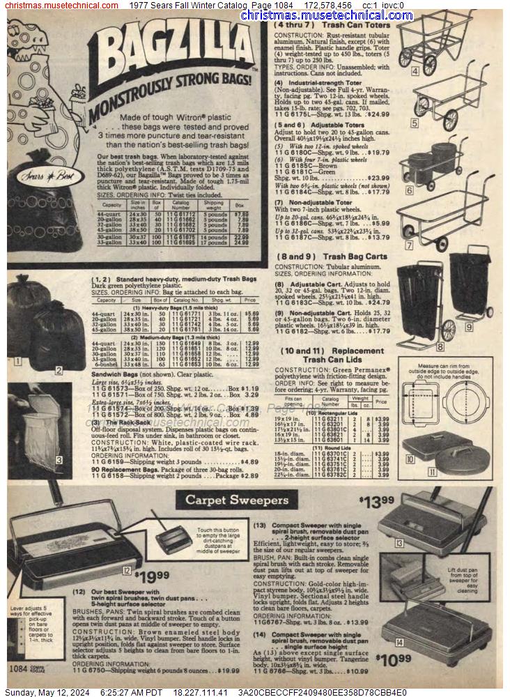 1977 Sears Fall Winter Catalog, Page 1084