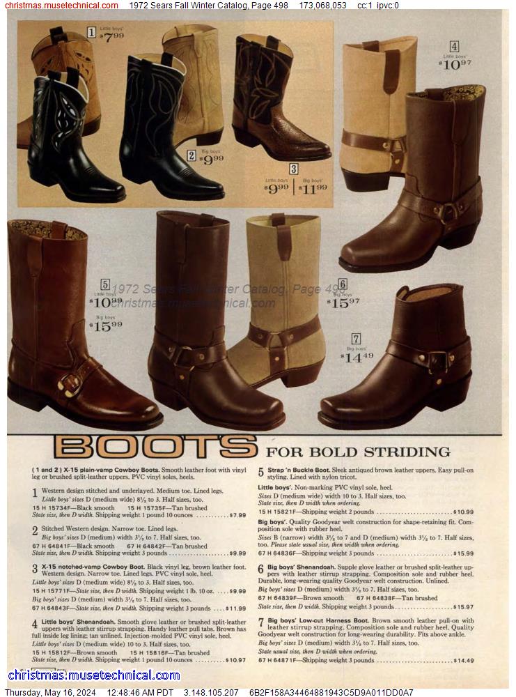1972 Sears Fall Winter Catalog, Page 498