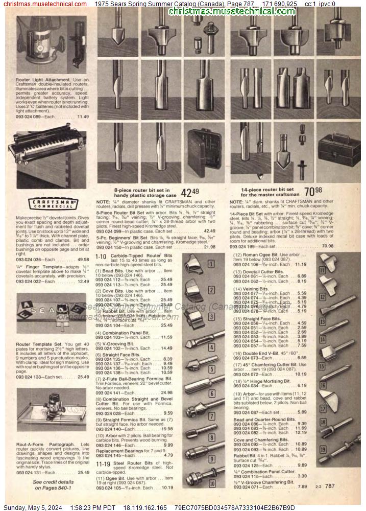 1975 Sears Spring Summer Catalog (Canada), Page 787
