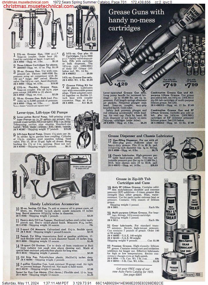 1972 Sears Spring Summer Catalog, Page 701